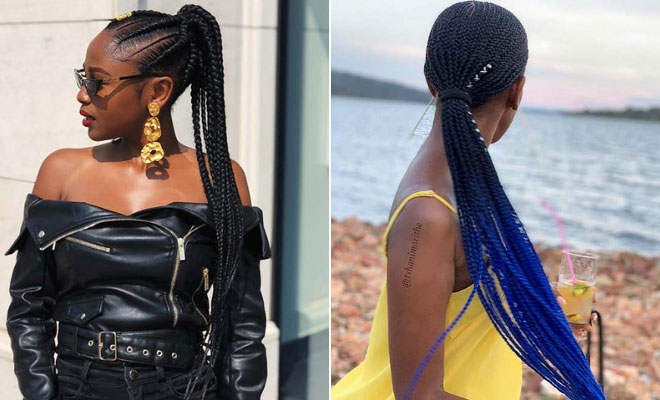 23 Dope Ways To Wear A Feed In Braids Ponytail Stayglam There are 2971 cornrow braid for sale on etsy, and they cost 158,63 € on average. wear a feed in braids ponytail