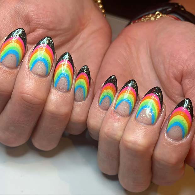 Fun Rainbow Nail Design