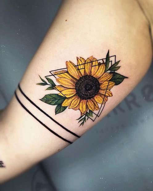 Sunflower Tattoo, Sunflower Painting, Etsy Sunflower, Sunflower Art Tattoo  Stencils - Etsy