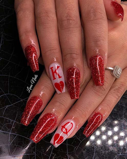 King and Queen Nail Design
