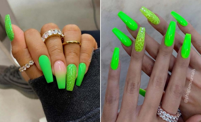 5. Lime Green and White Ombre Nails - wide 7