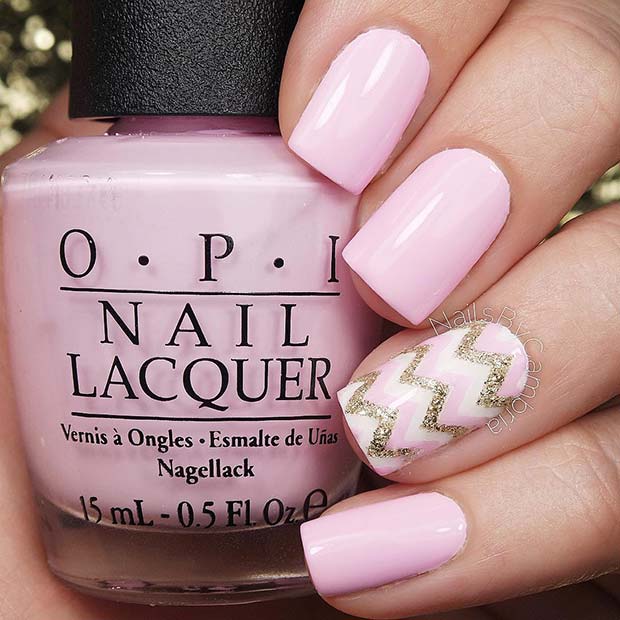 Pastel Pink Nail Art
