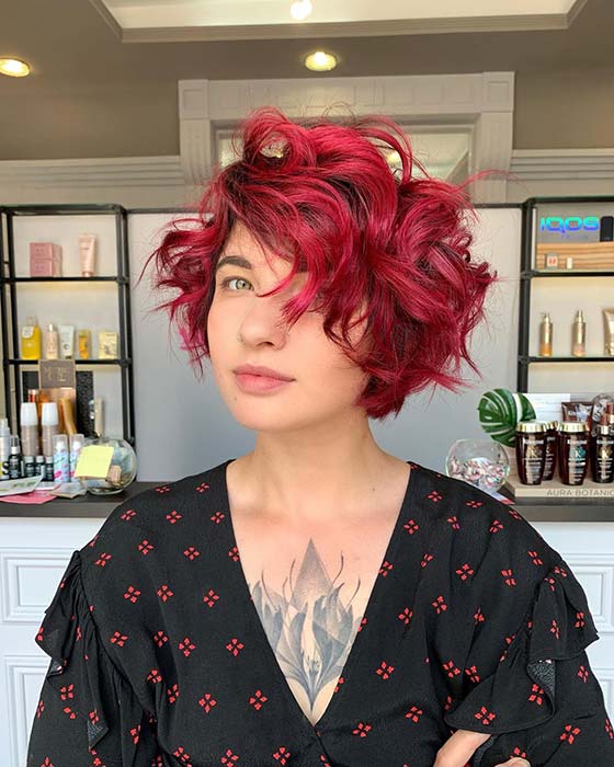 Short Curly Red Hairstyle