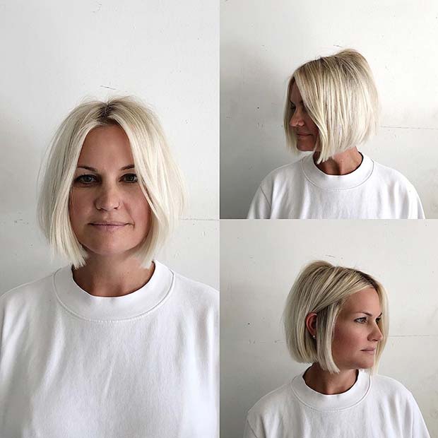 Stylish Blonde Bob