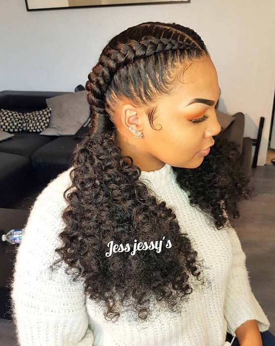 Two Braids with Loose Curls
