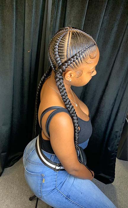 Two Feed In Braids with a Unique Braided Pattern