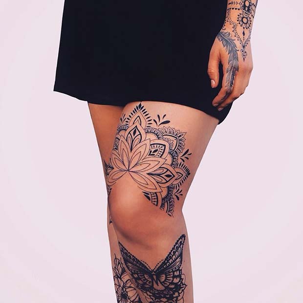 Womens Great Upper Leg Tattoo Models 2020  by tattolover  Medium