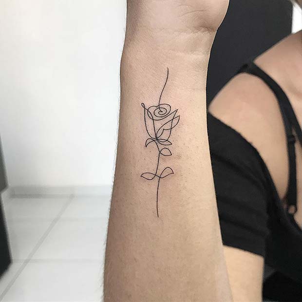 Artistic Rose Tattoo Design 