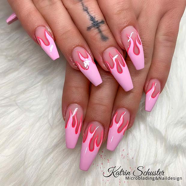 Bright Pink Nail Idea