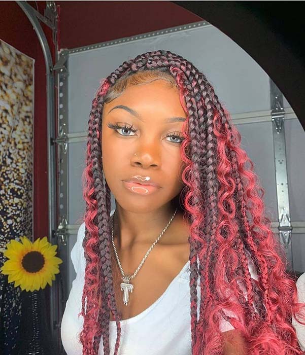 Burgundy Braids and Red Curls