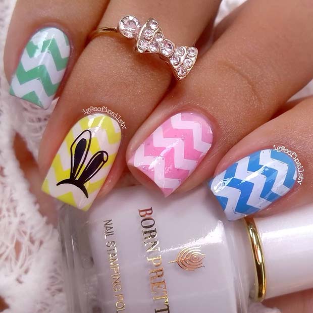 Colorful Chevrons and Bunny Ears