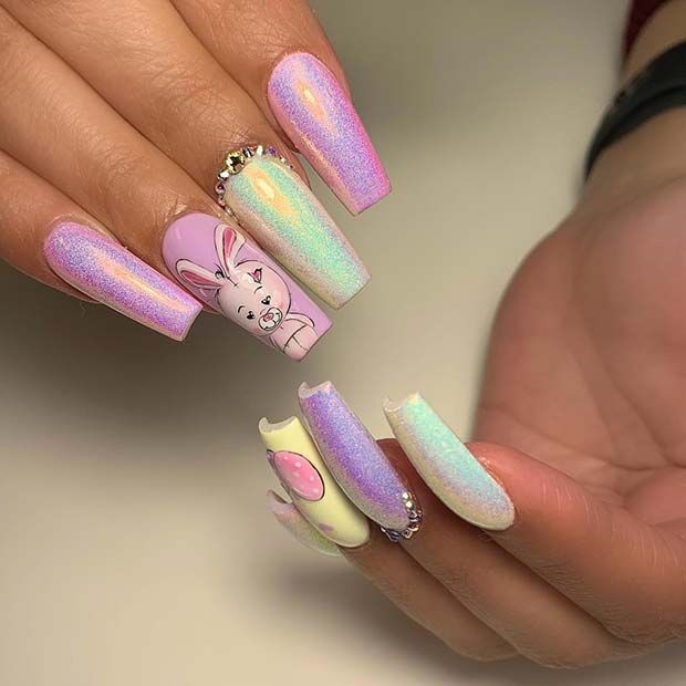 Cute and Magical Easter Nails