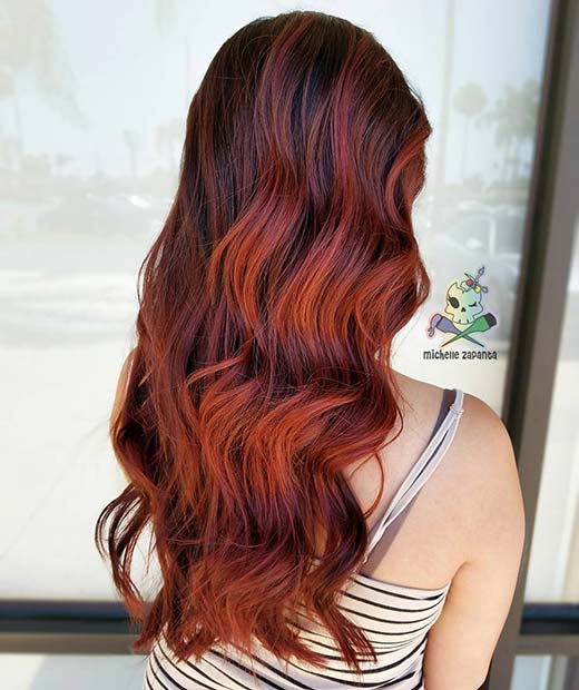 Dark Copper Red Hair