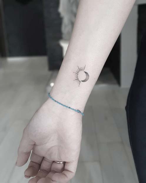 63 Most Beautiful Sun and Moon Tattoo Ideas - StayGlam