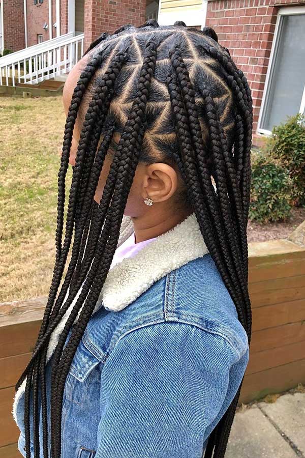 Long Braids with Bold Triangle Parts