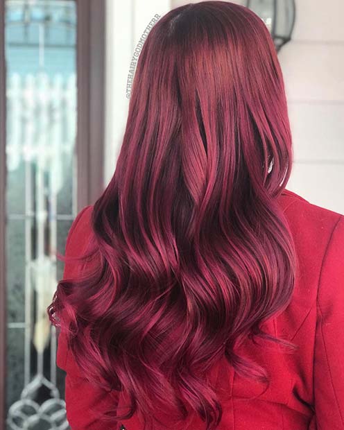 purple red hair