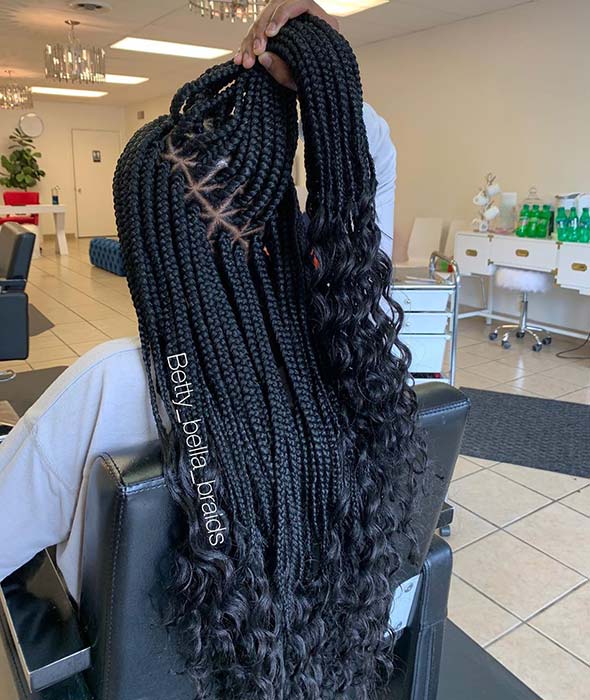 Long and Pretty Curly Braids