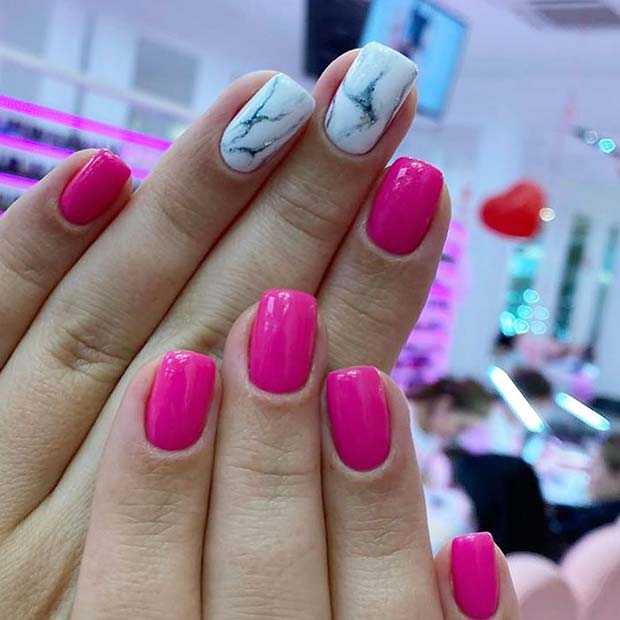 Neon Pink and Marble