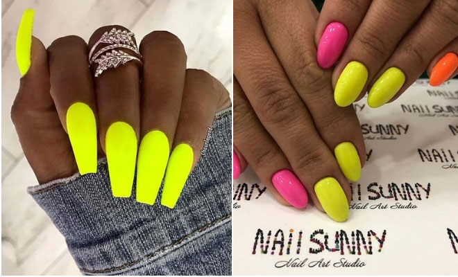 1. Neon Bright Color Nail Tips - wide 3