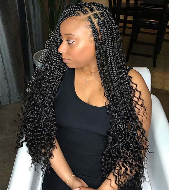 25 Gorgeous Braids with Curls That Turn Heads - StayGlam