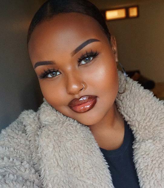 Simple and Stunning Makeup Idea for Black Women