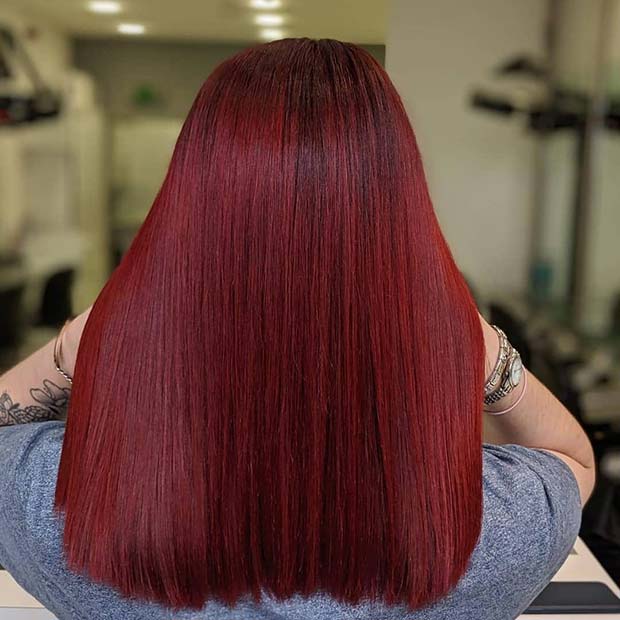 Sleek Red Hair Idea