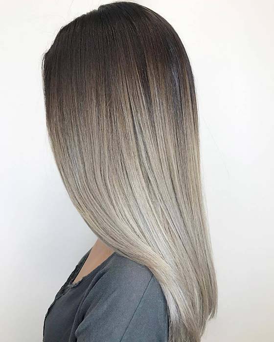 Ash Brown and Blonde Ombre