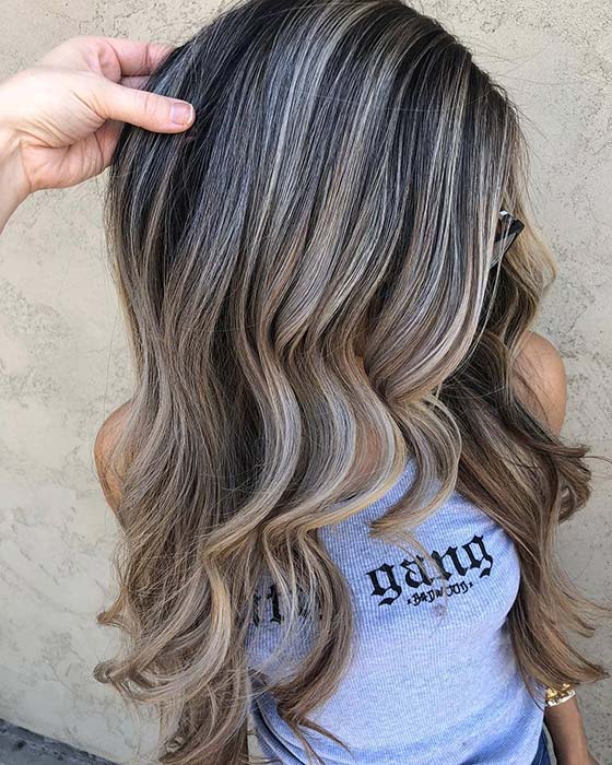 Ash Brown and Blonde Highlights 