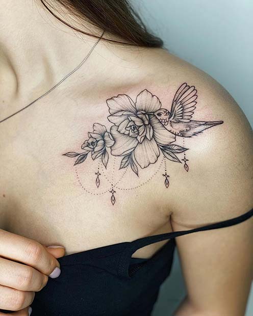 Beautiful Hummingbird Tattoo 