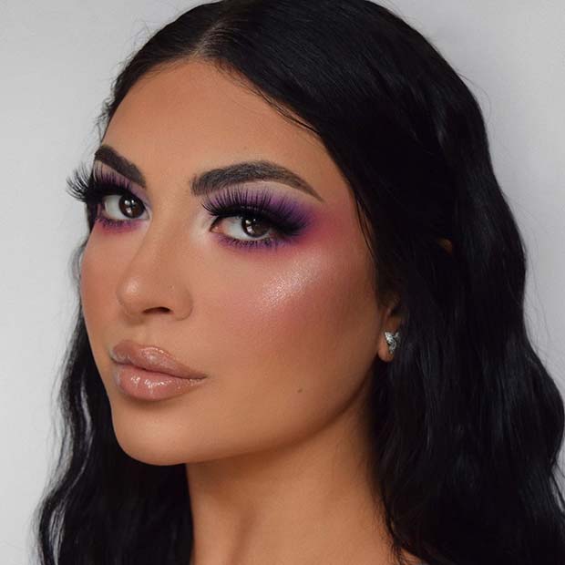 Beautiful Purple Makeup Idea