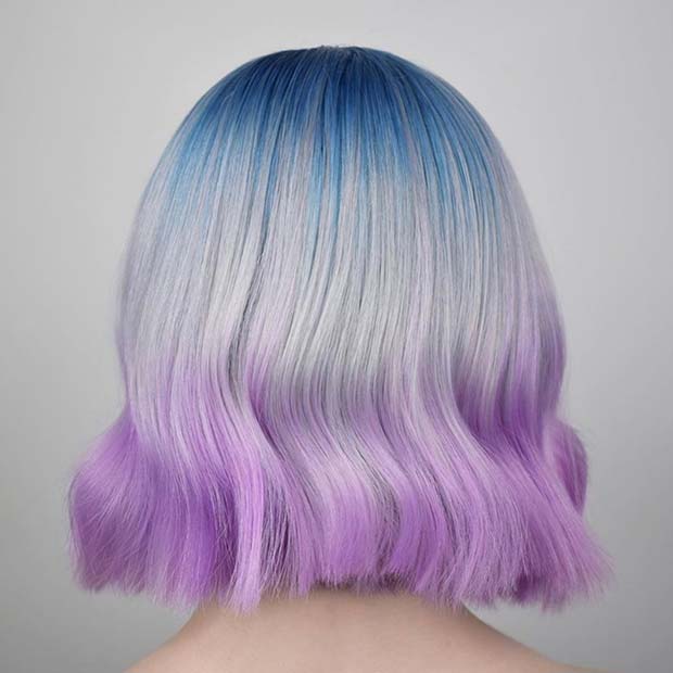 Blue to Purple Hair