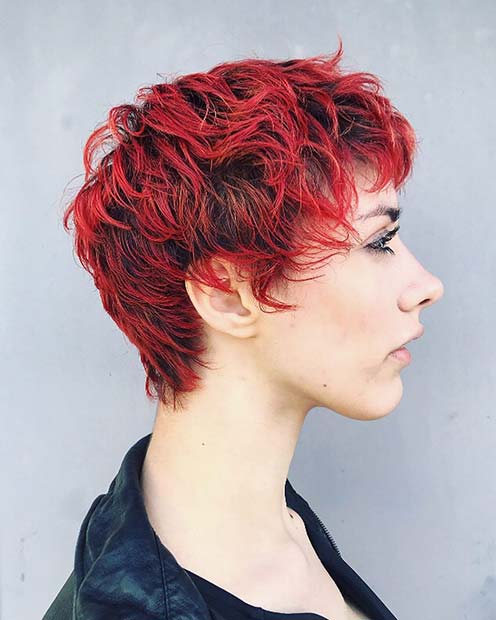 Bold Red Pixie