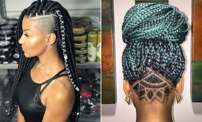 Badass Braids With Shaved Sides For Women Page Of Stayglam