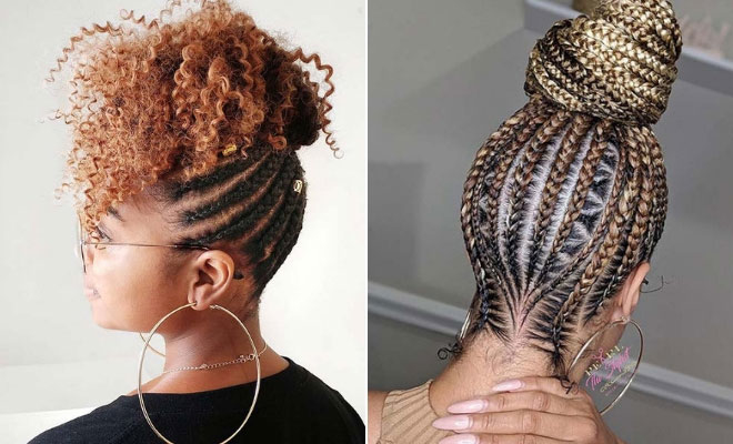 21 Trendy Ways to Rock a Cornrow Updo | StayGlam