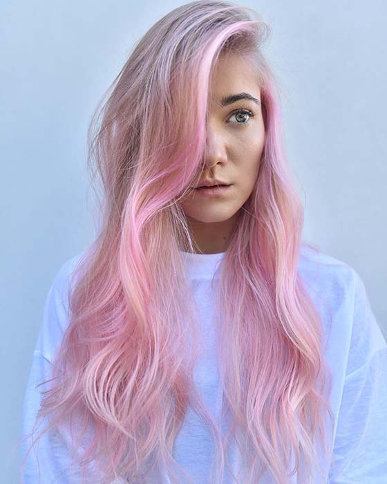 Cotton Candy Pink Hair Color