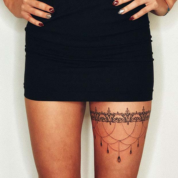 The Top 43 Garter Tattoo Ideas  2021 Inspiration Guide