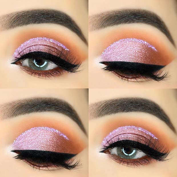 Glitzy Eye Makeup for the Spring
