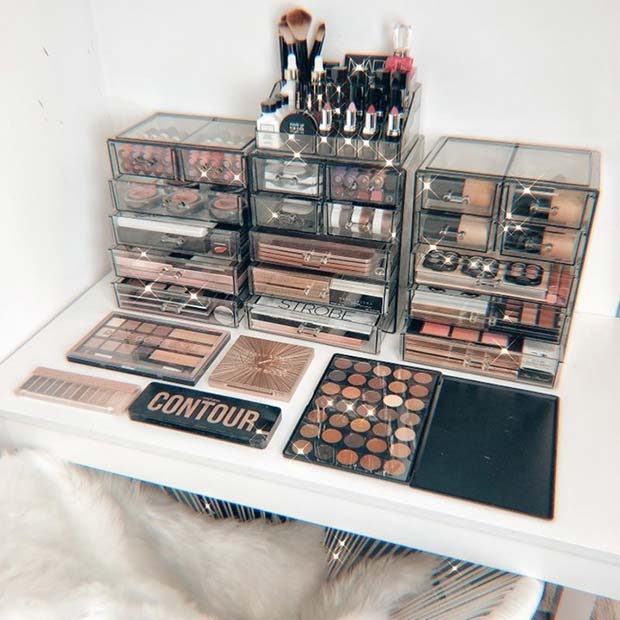Makeup Table with Organizers