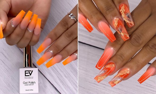 21 Neon Orange Nails And Ideas For Summer Stayglam