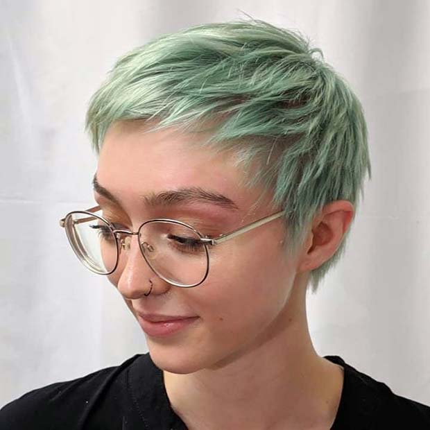 Pastel Pixie Hairstyle Idea