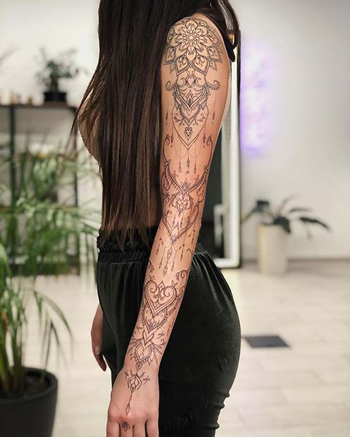 Idea de tatuaje de manga sexy para mujer