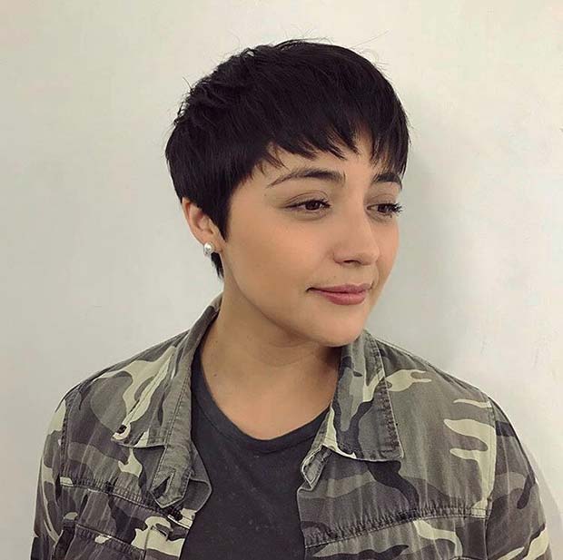 Short Pixie with Bangs