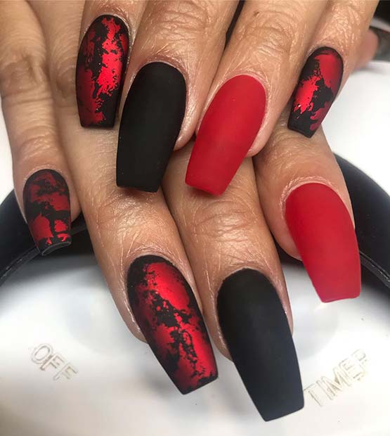 23 Red and Black Nails to Copy in 2021 Page 2 of 2 StayGlam