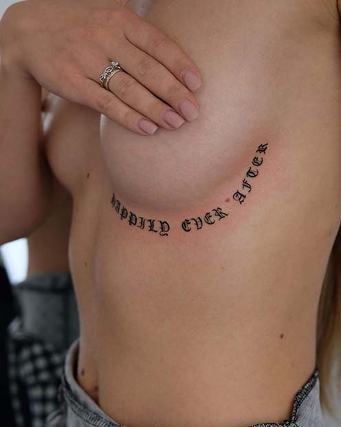 Under Boob Tattoo