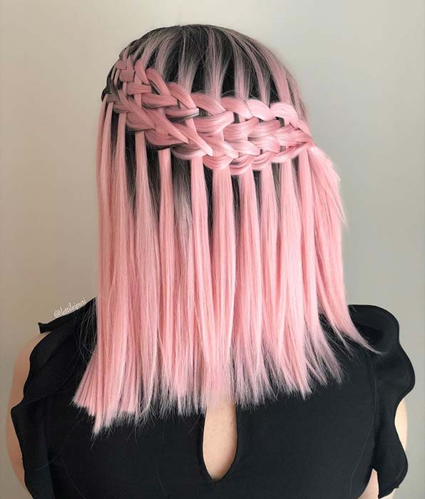 Black and Pink Hair