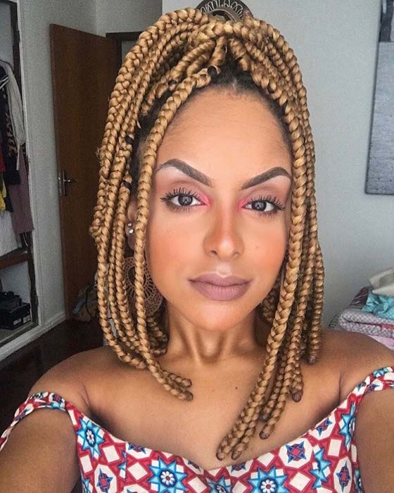 23 Unique Bob Box Braids To Try Yourself Stayglam 8366