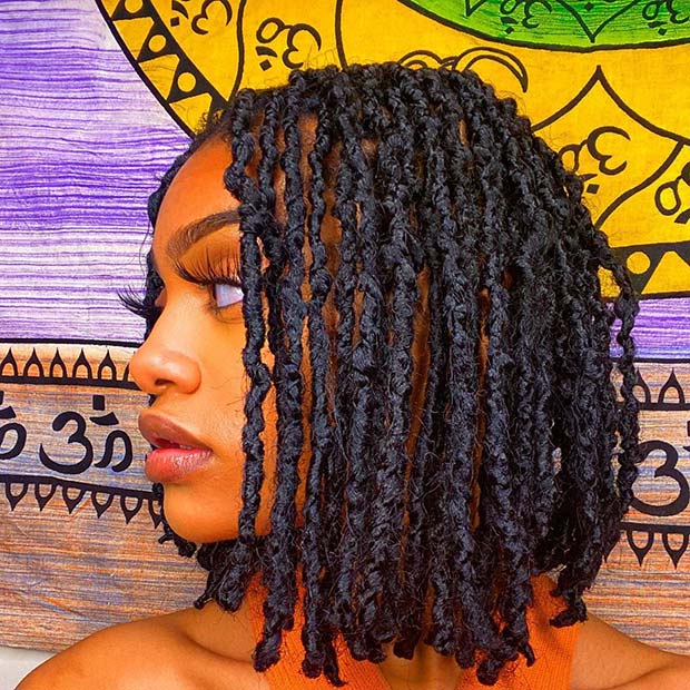 25 trendy ways to pull off short faux locs  page 2 of 2