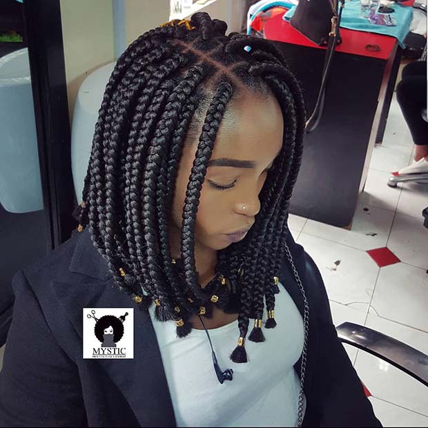 Jumbo Box Braids Bob