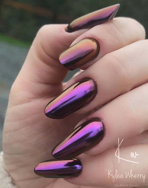 Color Changing Chrome Nails