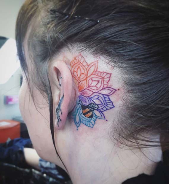 Colorful Mandala Tattoo Design 